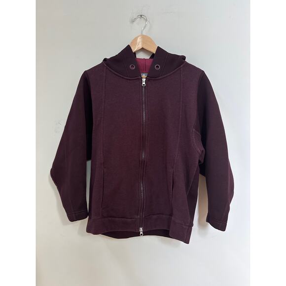 Adidas by Stella McCartney Hooded Full Zipper Red Maroon Jacket Size Small - Picture 1 of 6